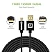 AUAUA Micro USB Cable[3-Packs] 2.1A Fast Charging & High Speed Data Sync,Anti Winding Design,for Android Devices,Samsung, Sony, HTC, Motorola and More (Black 10cm&1.2m&2m)