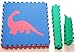 SoftTiles Kids Interlocking Foam Play Mats- Dinosaur Jurassic Theme- Premium Foam Mats for Children's Playrooms and Baby Nursery- Large 6.5 x 6.5 ft. - Primary Colors SCDPRIMBORD