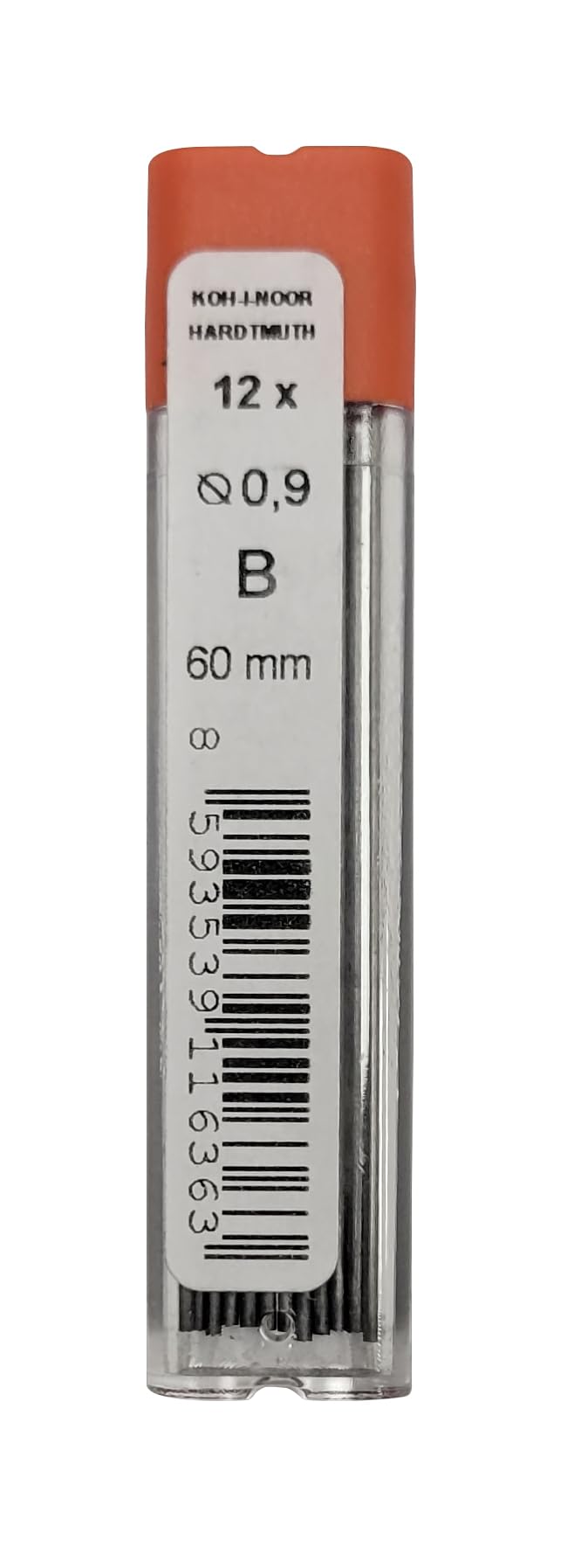 KOH-I-NOOR Fine Graphite Leads for 0.9mm Diameter 60mm B Mechanical Pencil