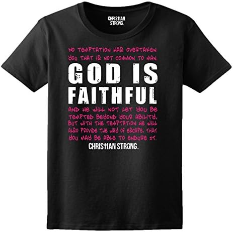 God Faith Christian T Shirt Religious Gift Jesus Christ Cool Ladies T-Shirt