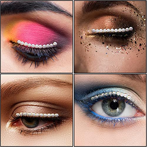 Mixed Coloured Mink Eyelashes With Rhinestones Thick Eyelash Reusable Lashes Wispy And Light(Purple)