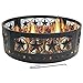 Sunnydaze 36-Inch Outdoor Fire Pit Ring with Poker - Round Heavy-Duty Steel Fire Ring for Camping or Backyard - 4-Star - 12