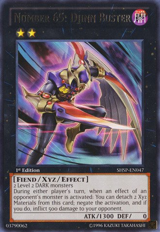 Yu-Gi-Oh! - Number 65: Djinn Buster (SHSP-EN047) - Shadow Specters - Unlimited Edition - Rare