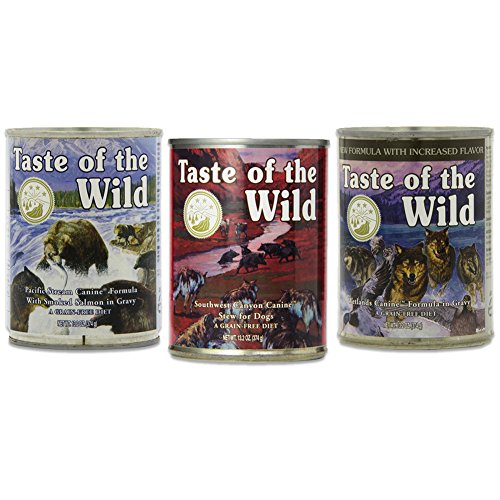 Taste of The Wild Canned Dog Food Variety Bundle 12 Pack (3 Flavors