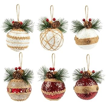 Amazon Com Juvale 6 Pack Of Christmas Tree Decorations Small