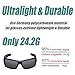 Duduma Tr601 Polarized Sports Sunglasses for Baseball Cycling Fishing Golf Superlight Frame(139 Black matte frame with black lens)