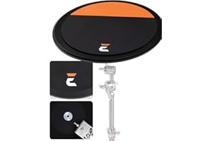 EHWD 10” Drum Practice Pad, Dual Surface & Mountable, Orange & Black, High-Quality Gum Rubber, Simulate Snare Drum & Tom Drum, Versatile Practice to Light Up Your Muscles. Edge Hardware Design PD10