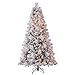 Home Heritage Snowdrift Spruce 7.5 Foot Snow Frosted Artificial Pre-Lit Christmas Tree with White Clear Lights