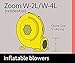 Zoom Blowers Portable Air Pump for Inflatables - Energy Efficient High Power 450-Watt, 0.5 HP Compact Residential Air Blower for Bounce Houses, Slide Combos, Water Slides, and Obstacle Course for Kids