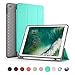 Swees iPad 9.7 2018 Case with Pencil Holder, Slim Smart Protective Shockproof Leather Folding Cover with Magnet Trifold Stand and Auto Sleep/Wake Function for Apple iPad 9.7 inch New Model, Mint Green