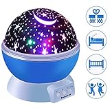 Petcaree Constellation Rotating Star Projector Lamp with 4 Colours and 360 Degree Moon Star Projection