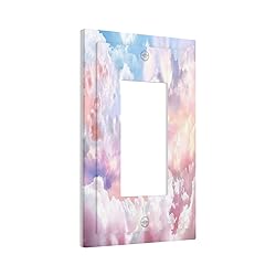 Colorful Abstract Clouds 1 Gang Light Switch Cover