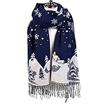 Vbiger Unisex men women Reversible Winter Scarf Oversized Warm Wrap Shawl Thickened Pashmina with Tassels Vbiger Unisex men women Reversible Winter Scarf Oversized Warm Wrap Shawl Thickened Pashmina with Tassels
