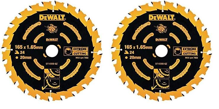 DEWALT DT10300-QZ 165mm Corded Extreme Framing Blade (Pack of 2)