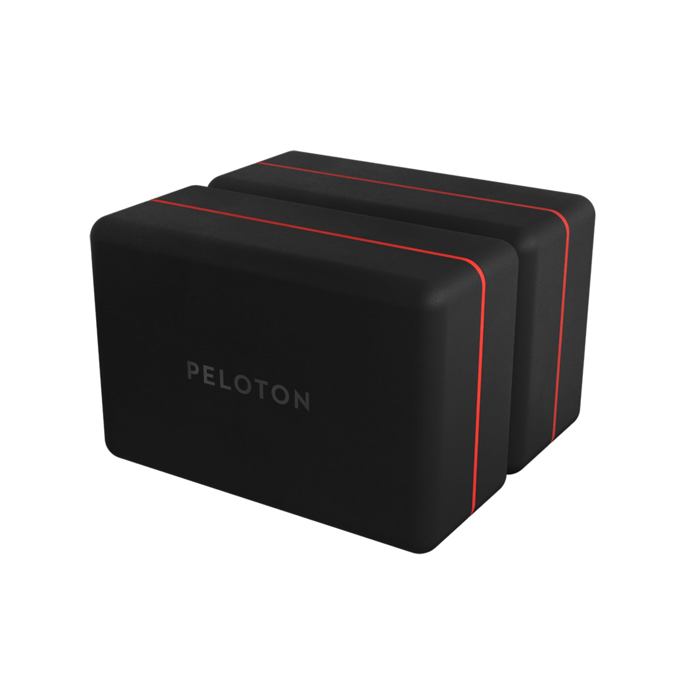Photo 1 of Peloton Yoga Block | Premium EVA Foam Yoga Blocks Available in Set of Two with Curved Edges and Corners, Accessories for Beginner and Advanced Yoga, 9 x 6 x 4 inches, Black/Red