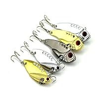 OriGlam 【Happy Shopping Day】 5Pcs Metal VIB Hard Fishing Lure Bass Crankbait Fishing Spinner Blade for Bass Fishing