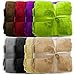 casa pura Fleece Throw Blanket | Plush Blanket Throw for Couch or Twin Size Bed | Super Soft & Cozy Fur Blankets | Various Sizes and Colors | Apple Green - 60
