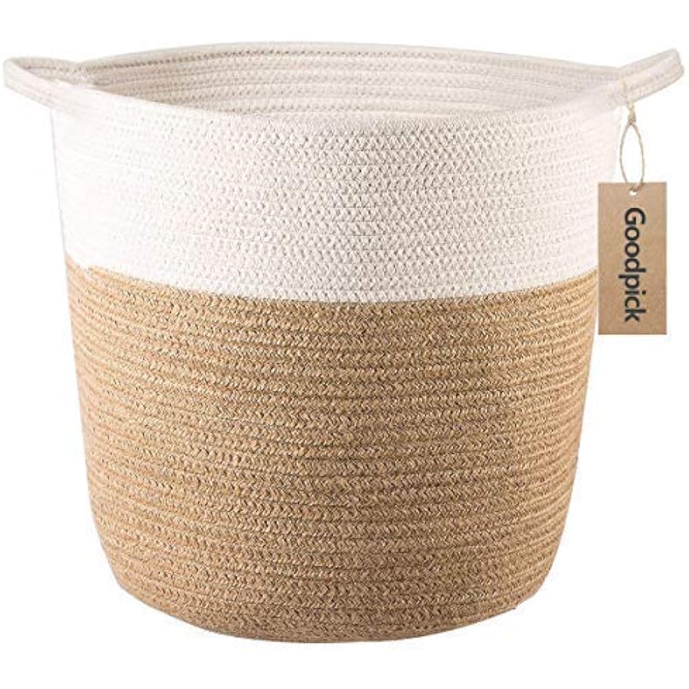 Cotton Rope Laundry Baskets Storage Basket Jute Woven Planter With