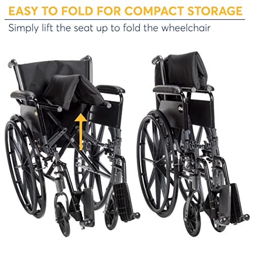 Drive Medical Cruiser III Light Weight Wheelchair with Various Flip
