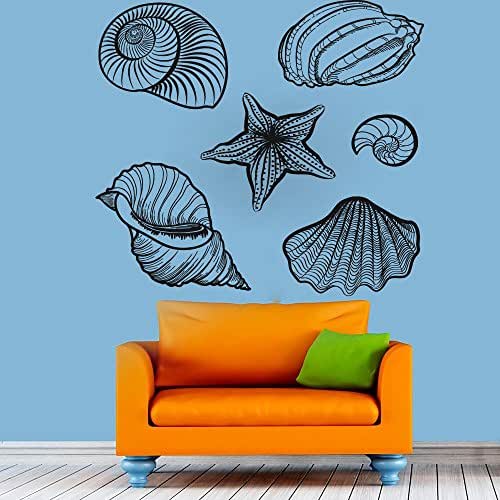 shell wall decal sea shell wall sticker starfish decal