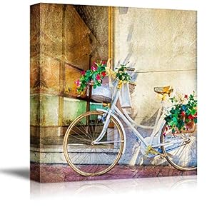 Painting Bike Artwork for Home Framed