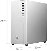 Lodokdre Mini ITX Aluminum HTPC Office Desktop PC Case Single Slot PCIE Silver view 8