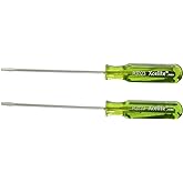 Xcelite R3323 Steel Slotted Pocket-Clip Screwdriver, 3/32" Head, 3" Blade Length Pack of 2, Green