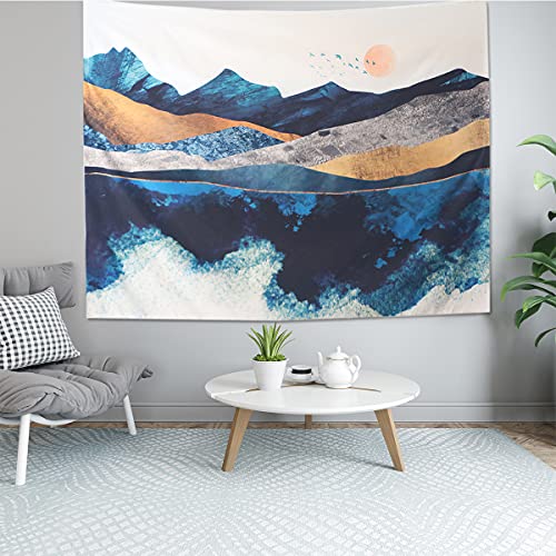 HUAXXIA Tapestry for Bedroom Aesthetic Mountain and Sunset Home Decor, Nature Landscape Hanging Art Tapestry for Room Amazing Wall Decoration Vintage Style Art Decor (59×79 inch)