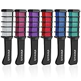 ETEREAUTY Hair Chalk Temporary Hair Color Cream Long Lasting 6pcs with Disposable Shawl and Gloves