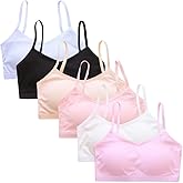 XiHSiHan Big Girls Bra Cotton Padded Seamless Bras for Girl Teens Pull-on Design