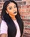 Coarse Italian Yaki Wig Brazilain Virgin Natural Color Kinky Straight Lace Front Human Hair Wigs for Black Women 16inch