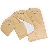 Garment Cover Set - Exquisite & Functional - 3 Sizes Sold Individually - Easy On & Off Hanger - 22" - Black