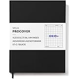 Vela Sciences S7 Expanded ProCover Lab Notebook, 9.25 x 11.75 in (23.5 x 30 cm), 144 Pages, Black Synthetic Leather, Permanen