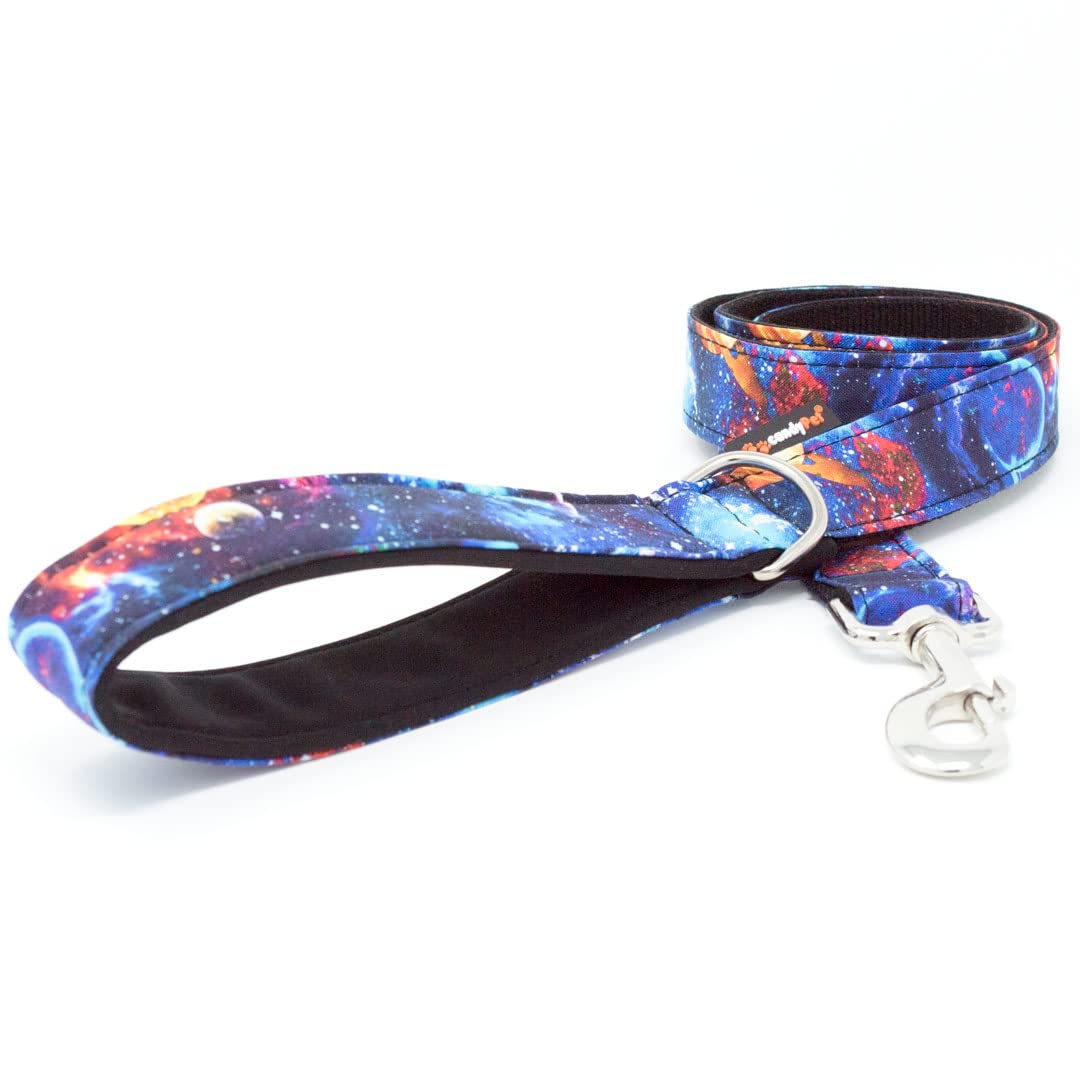 candyPet - Dog Leash - 120 cm cotton with soft shell padded handle, Universe