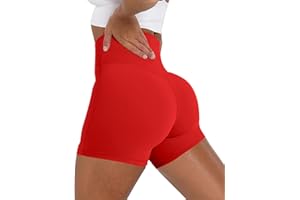 Unthewe Women's Workout Gym Biker Shorts High Waisted Athletic Booty Yoga Shorts with Tummy Control