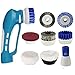 Cordless Power Scrubber, EVERTOP Cordless Automatic Multi Purpose Power Spin Scrubber Functional Portable Handheld Cleaning Brush Kit with Rechargeable Battery and 8 Detachable Replacement Brushes