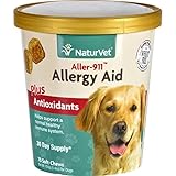 NaturVet 70 Count Aller-911 Allergy Aid Plus Antioxidants Soft Chews 5.40 oz (154 g)-(2 pack )