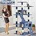 BestPet 9073 73-Inch Cat Tree Scratcher Play House Condo Furniture Toy Bed Post, Navy Blue