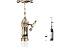 ANKROYU Multifunctional Wing Corkscrew, Stainless Steel Vintage Wine Cork Puller, Portable Antique Red Wine Corkscrew, Bar To