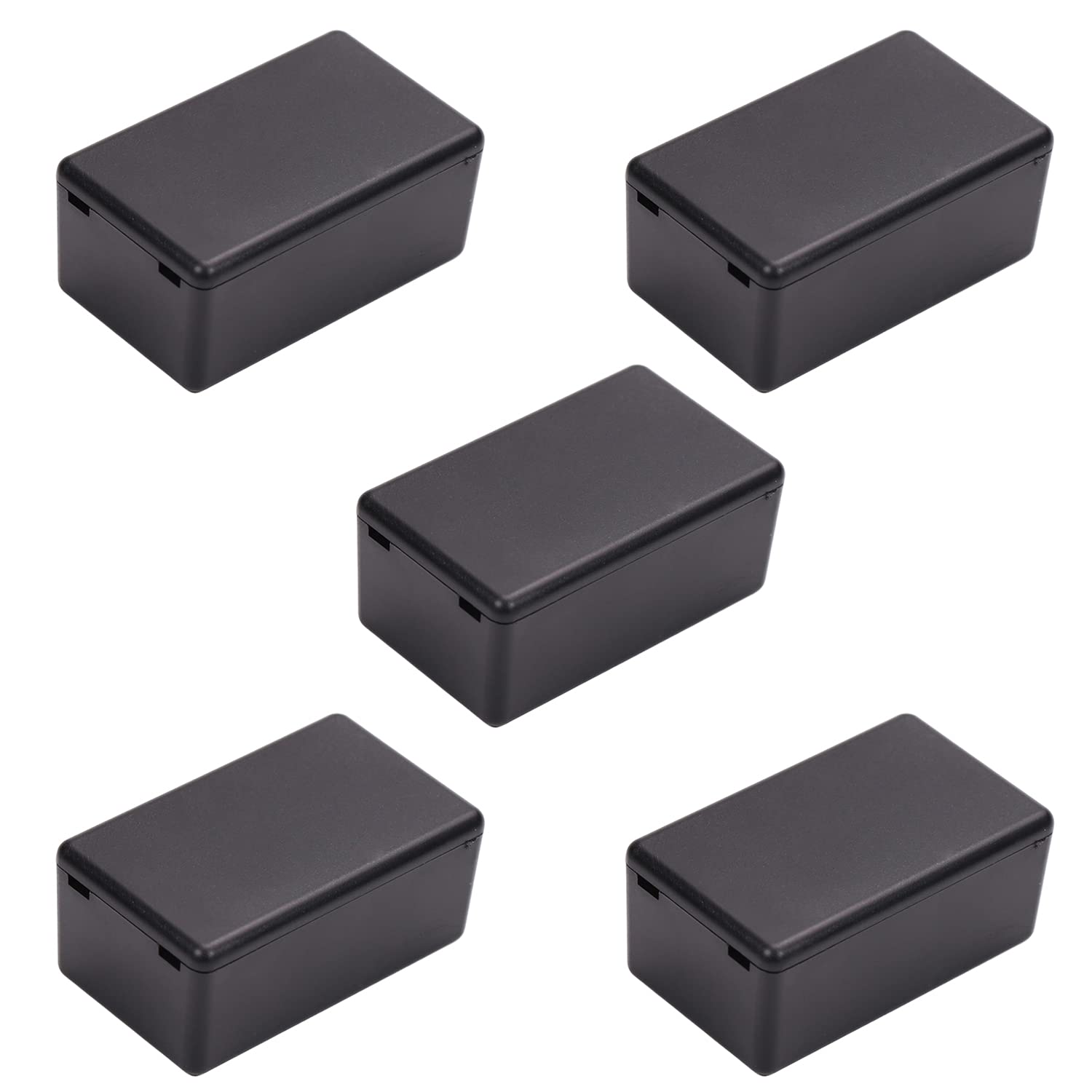 Fielect 5pcs Electronic Junction Box ABS Plastic Junction Project Box Enclosure Circuit Board Small Box 4.29 x 2.52 x 1.42 inch Black