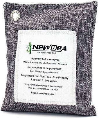 NEWBEA Natural Air Purifying Bag,200-Grams Chemical-Free Air Freshener,Eco Friendly Odor Eliminator and Moisture Absorber for Cars, Closets, Bathrooms &amp; Pet Areas