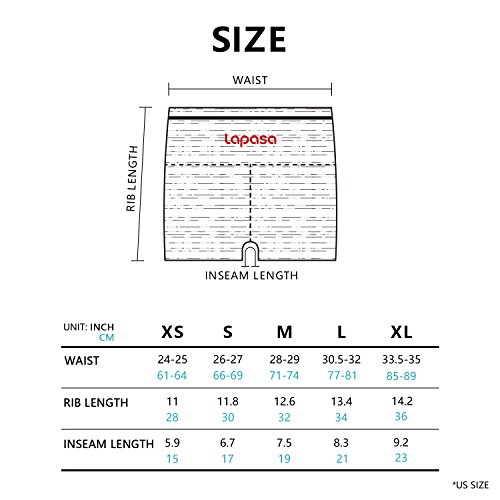 image for Lapasa Women's Workout Shorts Tummy Control Running Bike Yoga Hidden P