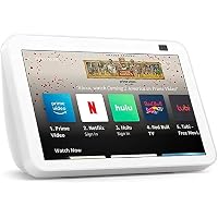 All-new Echo Show 8 (2nd Gen, 2021 release) | HD smart display with Alexa and 13 MP camera | Glacier White