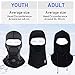 ILM Ski Mask Winter Balaclava Windproof Breathable Face Mask for Cold Weather Men Women