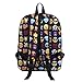 A-More Backpack Cute School Bag Printed Emoji Students Canvas Daypack Travel Bag for Girls Boys