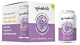 Spindrift Blackberry Sparkling Water, 12 Fl. Oz. Cans (Pack of 4)