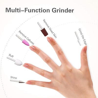 Buy Touchbeauty Nail File Electric 5in1 Manicure Pedicure Set With Stand Professional Natural Nail Drill Buffer Shine Tool For Fingernails Toenails Purple Tb 1335 Online In Indonesia B00x5to69e