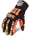 Ironclad Kong SDXO2-04-L Slip & Oil Resistant Industrial Safety Impact Gloves, Large, Black, Orange