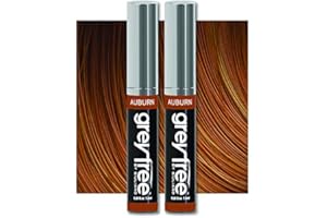 Root touch up, temporary hair color to cover gray hairlines, eyebrows, Mustache & Beards Greyfree 2 PACK (AUBURN)