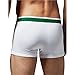 Lacoste Men's Colours 3 Pack Cotton Stretch Trunks, White, M